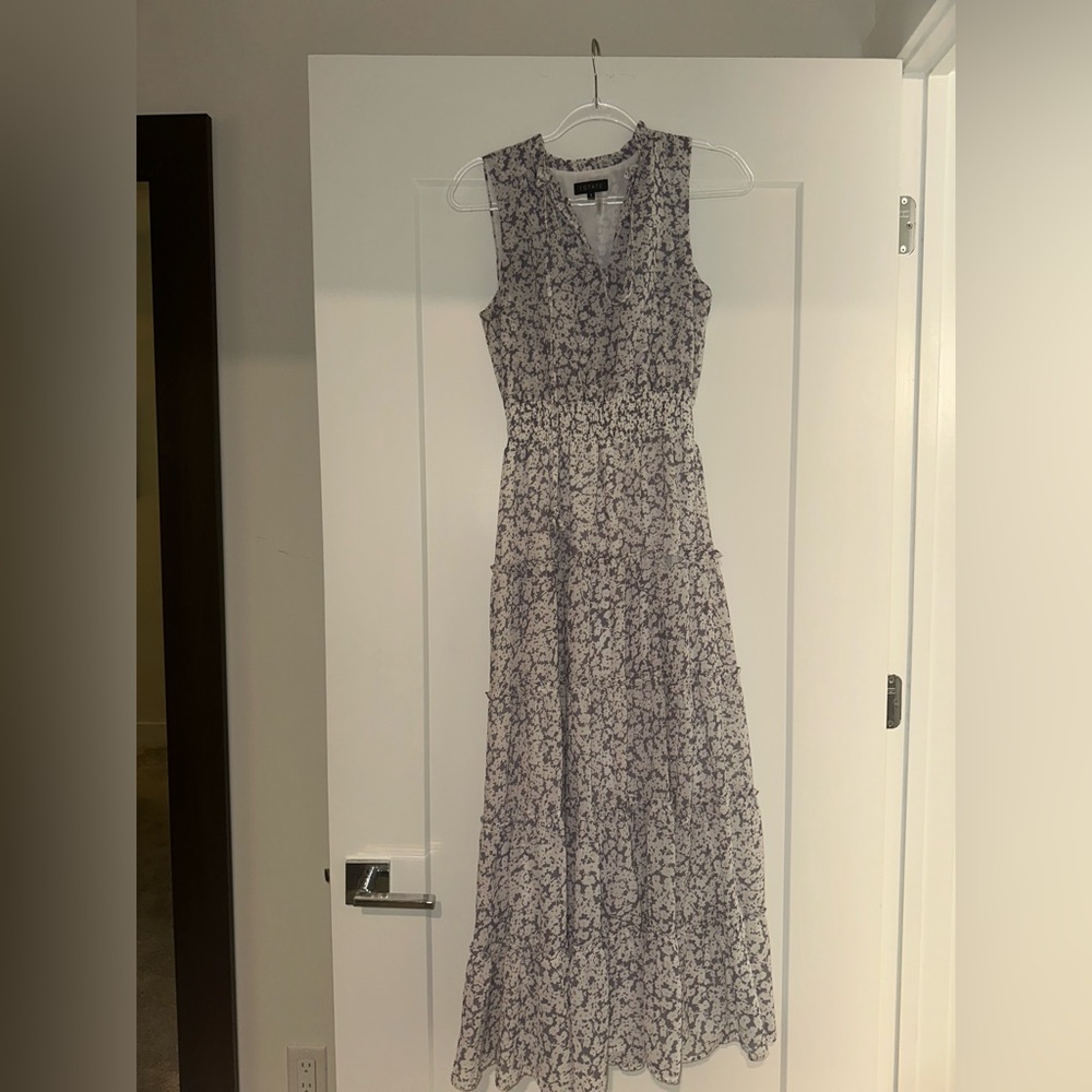 1. State Purple and White Floral Maxi Dress